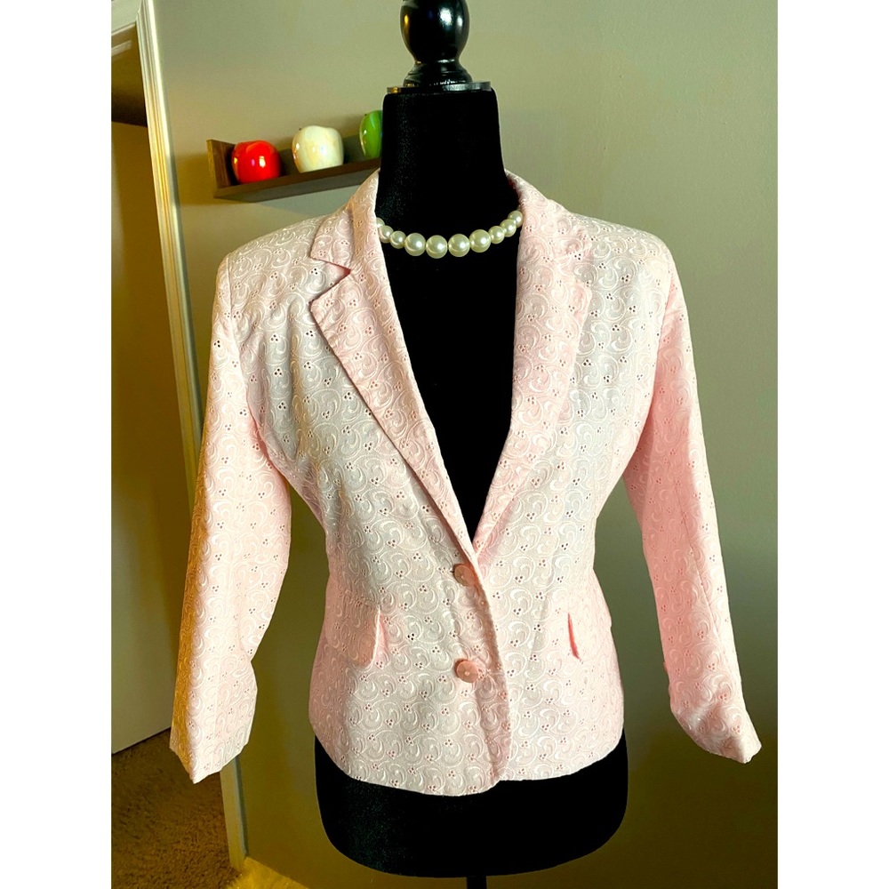 VINTAGE LIGHT PINK BLAZER SIZE 6P